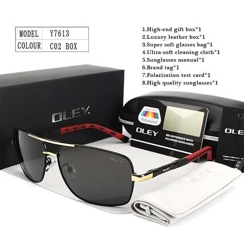Unisex Fashion Eyes Protection Polarized Sunglasses with Accessories