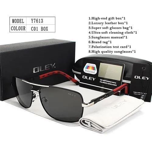Unisex Fashion Eyes Protection Polarized Sunglasses with Accessories