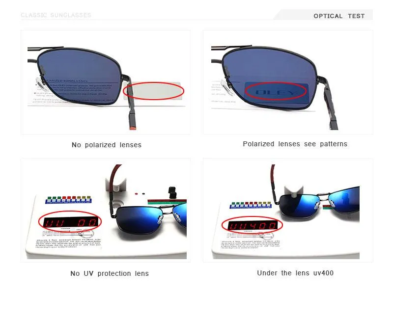 Unisex Fashion Eyes Protection Polarized Sunglasses with Accessories