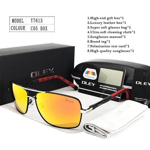 Unisex Fashion Eyes Protection Polarized Sunglasses with Accessories