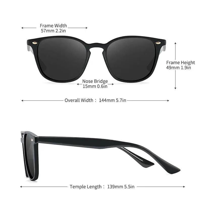 Unisex Fashion Tr90 Anti Impact Uv400 Lens Polarized Sunglasses