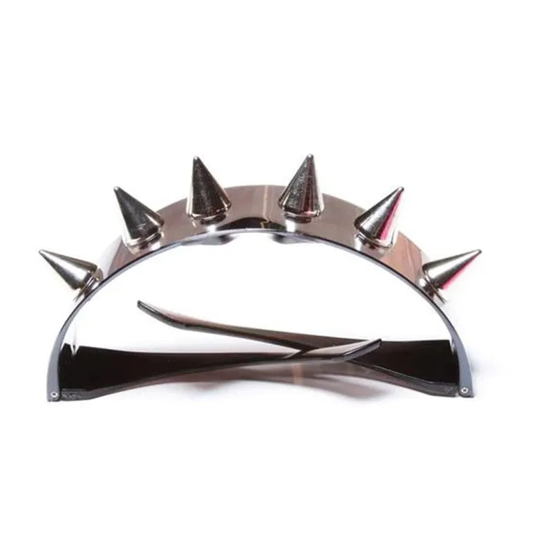 Unisex Silver Steampunk Nail Mirror Rimless Punk Hip Hop Sunglasses