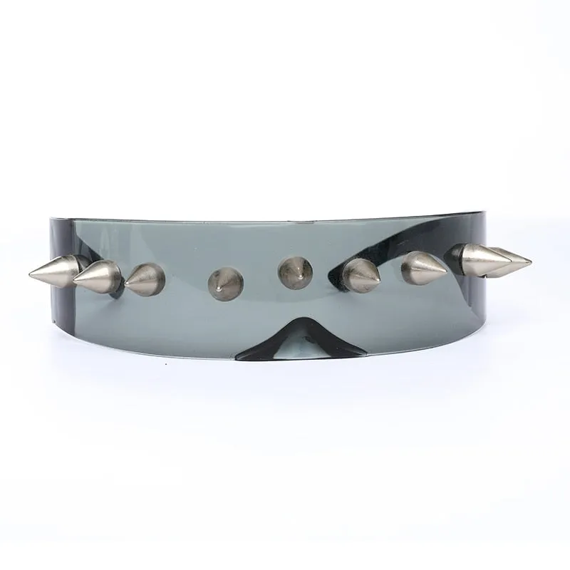 Unisex Silver Steampunk Nail Mirror Rimless Punk Hip Hop Sunglasses