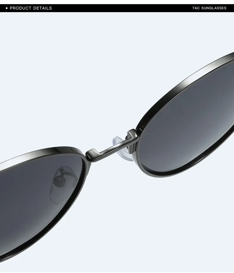 Unisex Vintage Polarized Anti Glare UV400 Round Eyewear Sunglasses