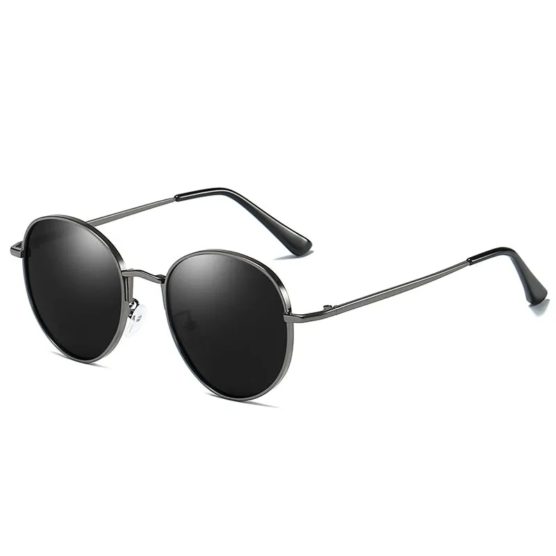 Unisex Vintage Polarized Anti Glare UV400 Round Eyewear Sunglasses