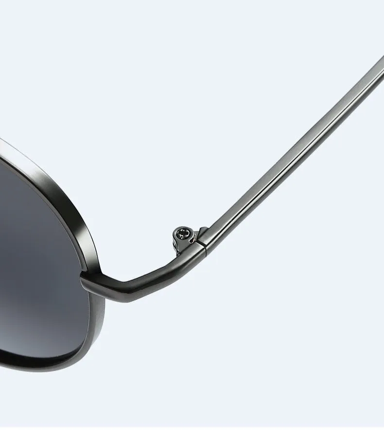 Unisex Vintage Polarized Anti Glare UV400 Round Eyewear Sunglasses