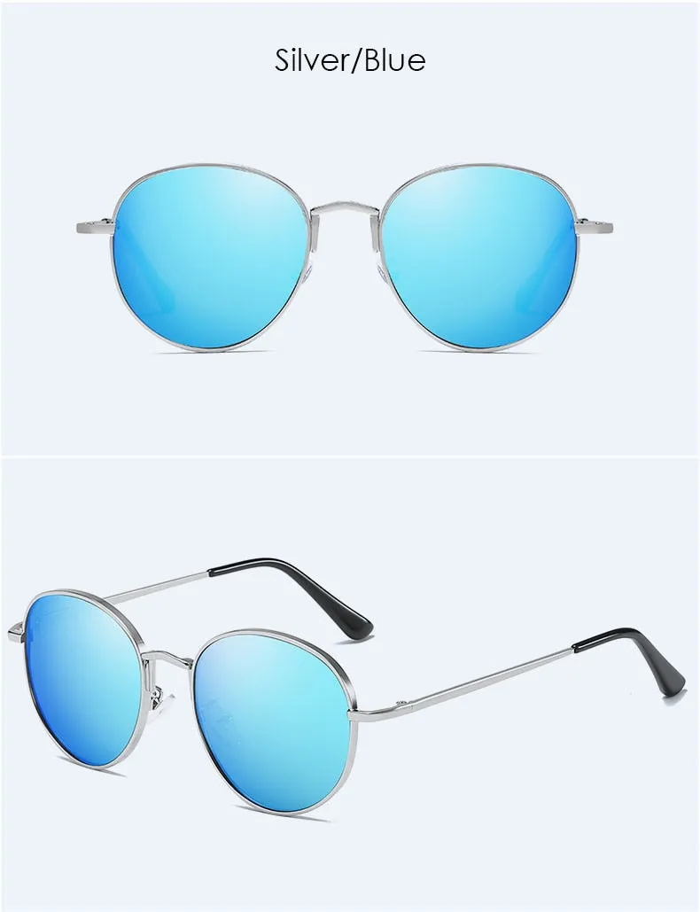 Unisex Vintage Polarized Anti Glare UV400 Round Eyewear Sunglasses