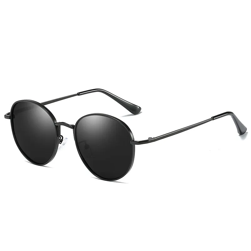 Unisex Vintage Polarized Anti Glare UV400 Round Eyewear Sunglasses