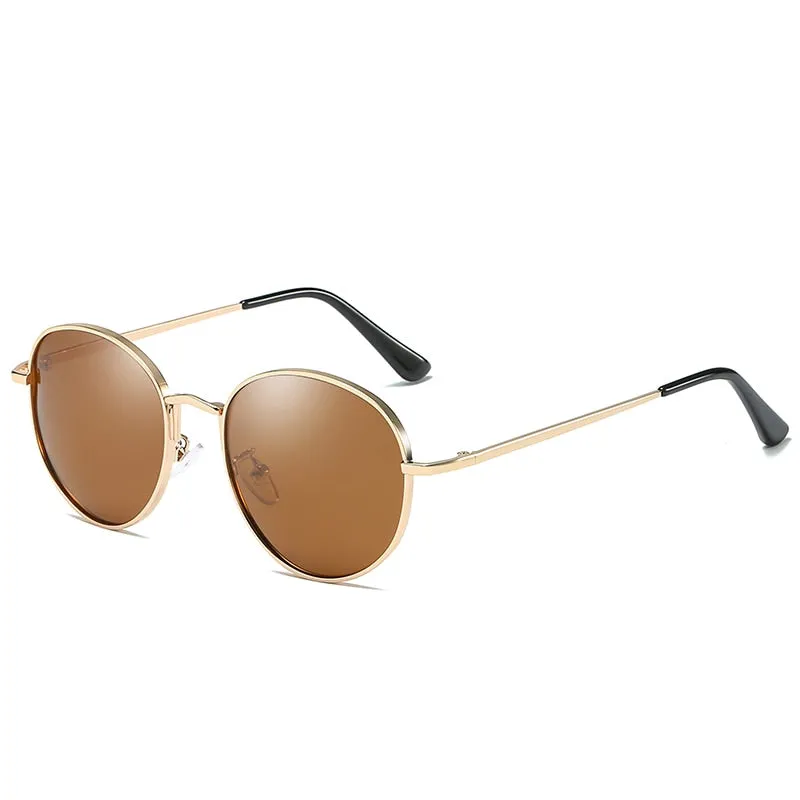 Unisex Vintage Polarized Anti Glare UV400 Round Eyewear Sunglasses
