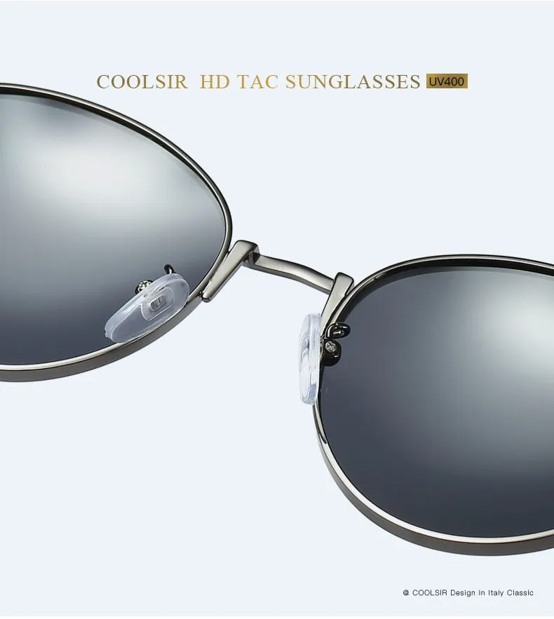 Unisex Vintage Polarized Anti Glare UV400 Round Eyewear Sunglasses