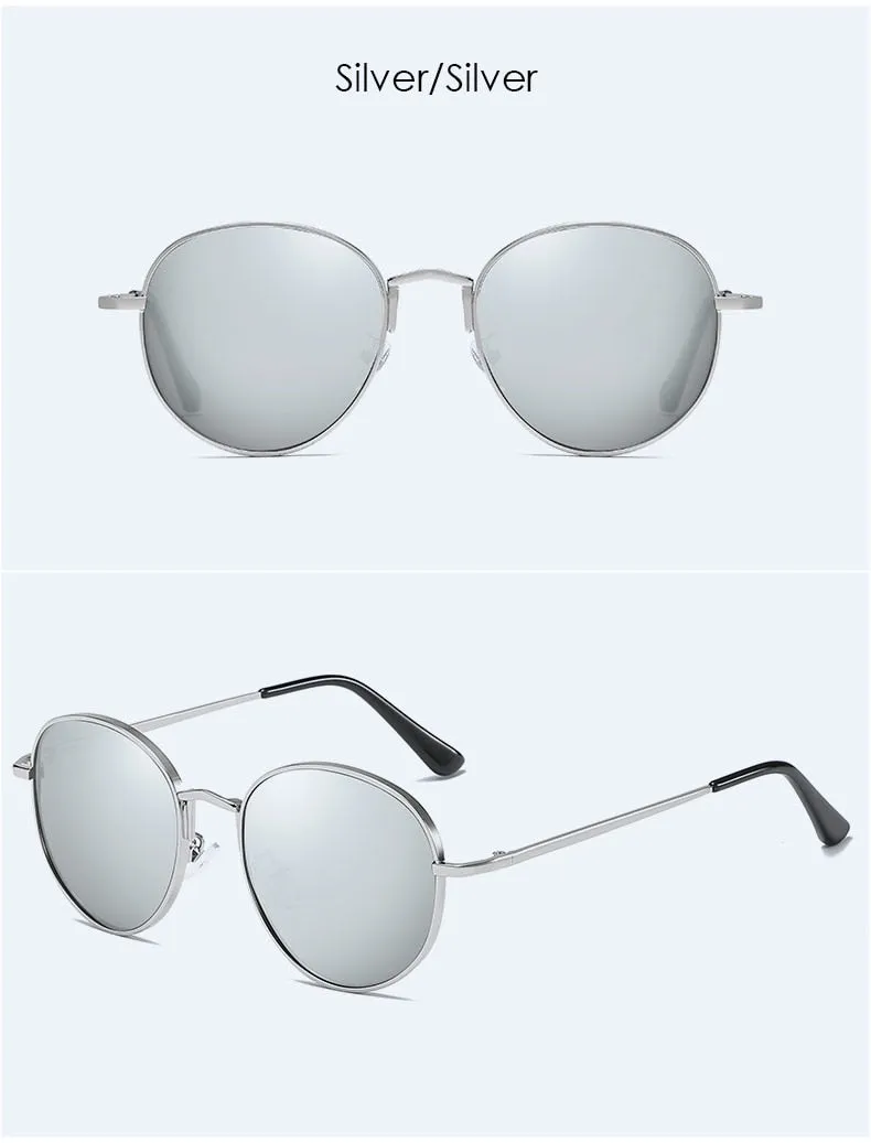 Unisex Vintage Polarized Anti Glare UV400 Round Eyewear Sunglasses