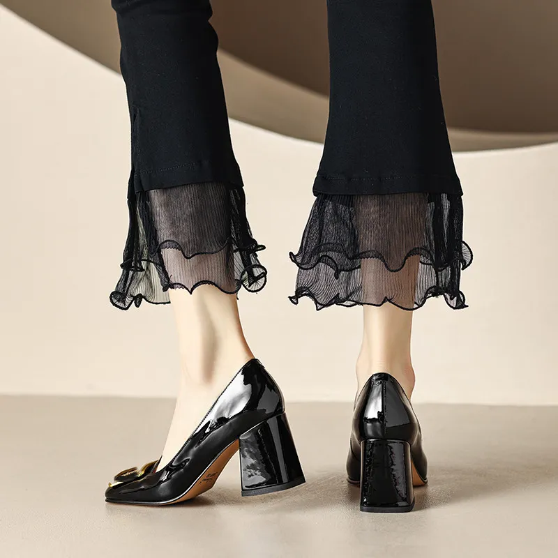 USS Shoes Victoria Women's Elegant Square Heels Pumps