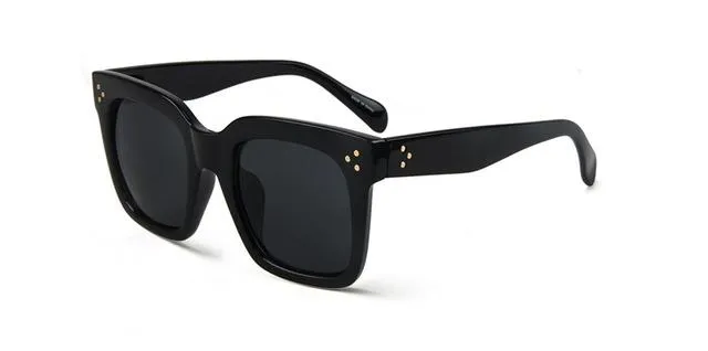 Vintage Fashion Big Square Frame Designer Gradient Sunglasses for Women