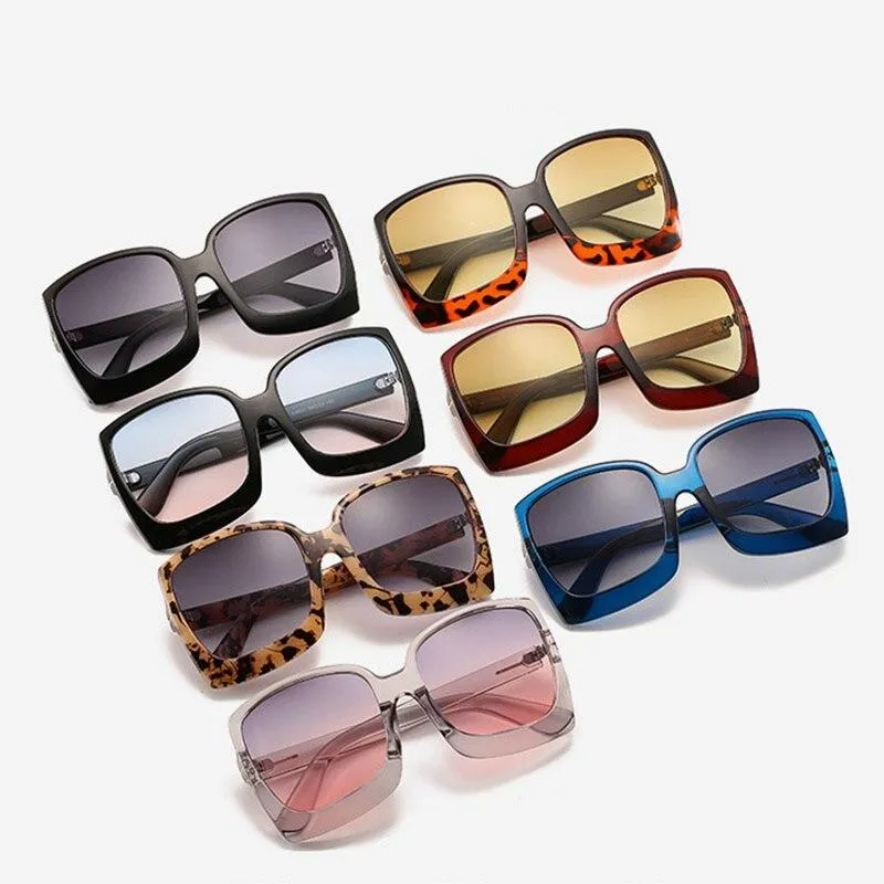 Vintage Modern Women's One Piece UV400 Gradient Oversized Square Sunglasses