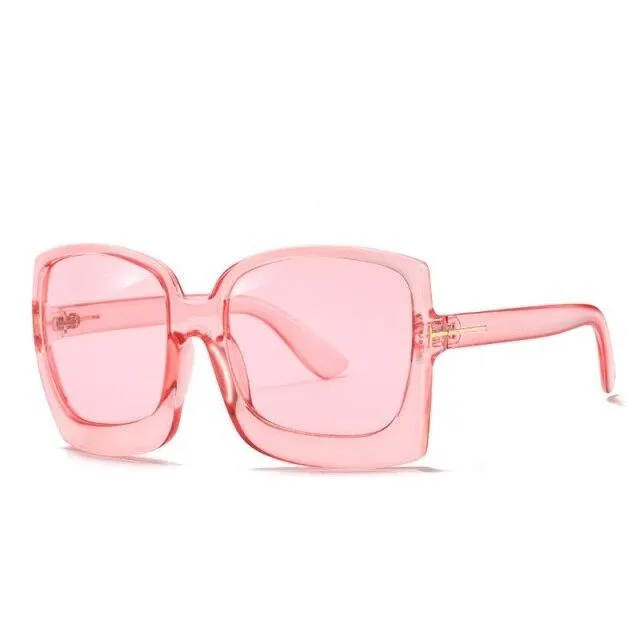 Vintage Modern Women's One Piece UV400 Gradient Oversized Square Sunglasses