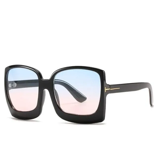 Vintage Modern Women's One Piece UV400 Gradient Oversized Square Sunglasses