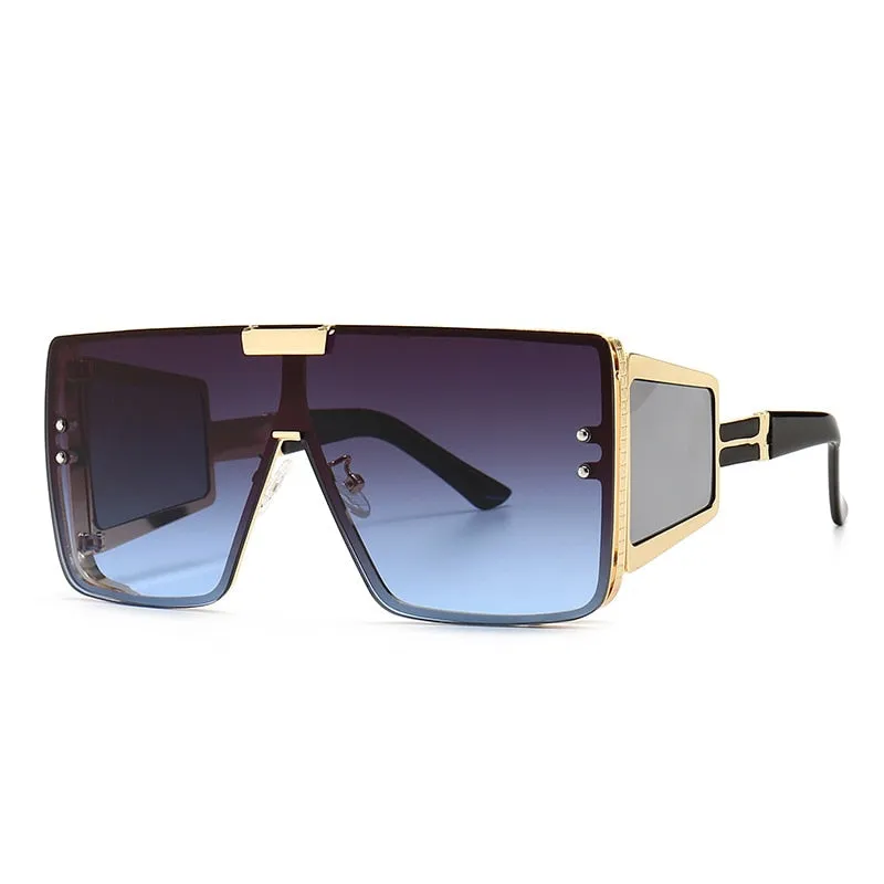 Vintage Retro Fashion Women's Alloy Frame UV400 Oversized Sunglasses