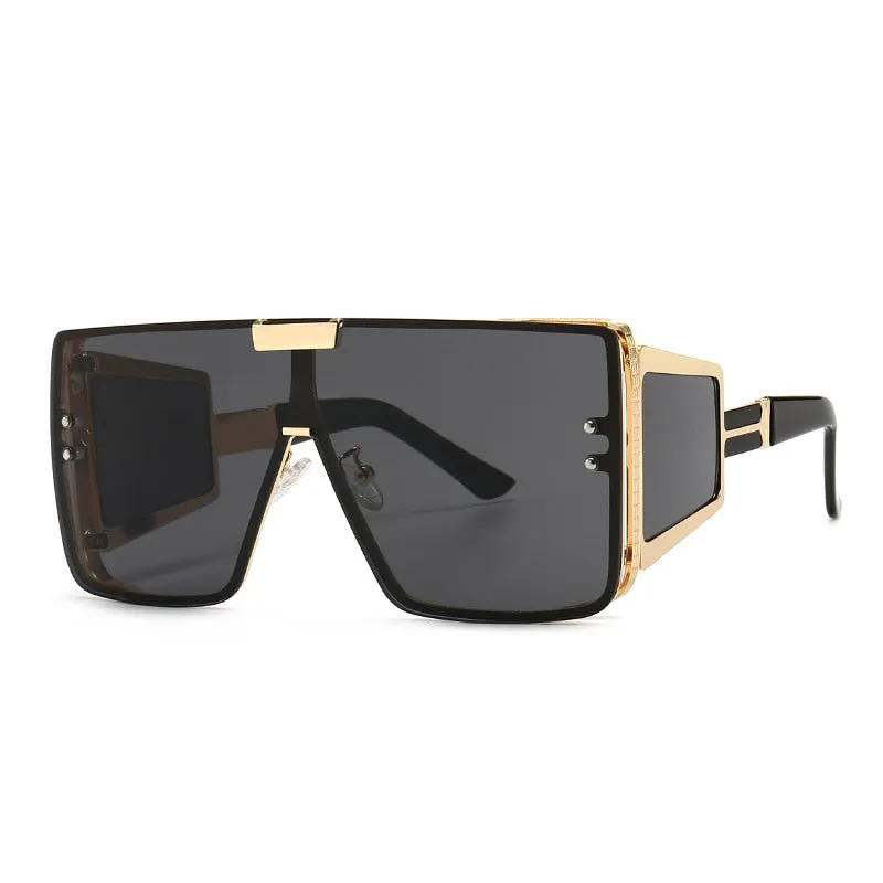 Vintage Retro Fashion Women's Alloy Frame UV400 Oversized Sunglasses