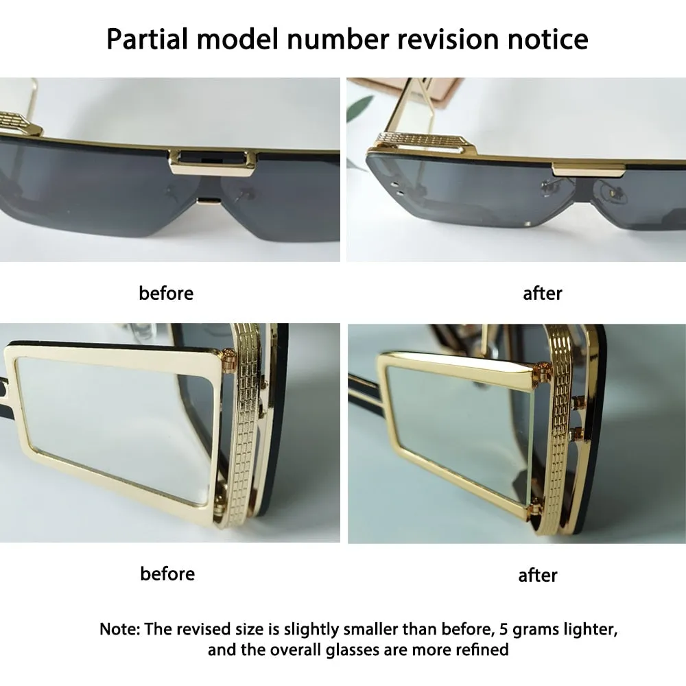 Vintage Retro Fashion Women's Alloy Frame UV400 Oversized Sunglasses