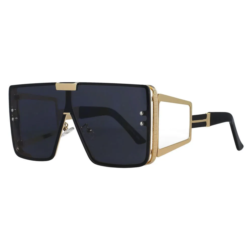 Vintage Retro Fashion Women's Alloy Frame UV400 Oversized Sunglasses