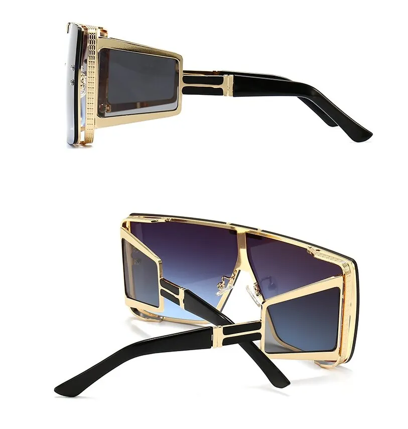Vintage Retro Fashion Women's Alloy Frame UV400 Oversized Sunglasses