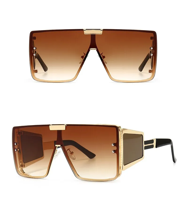 Vintage Retro Fashion Women's Alloy Frame UV400 Oversized Sunglasses