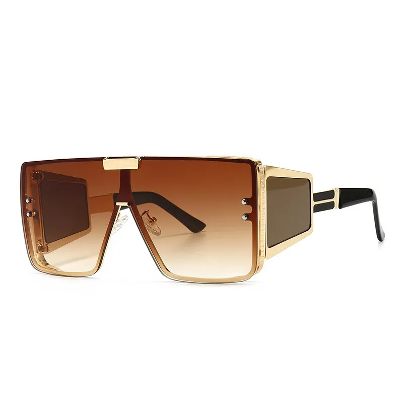 Vintage Retro Fashion Women's Alloy Frame UV400 Oversized Sunglasses
