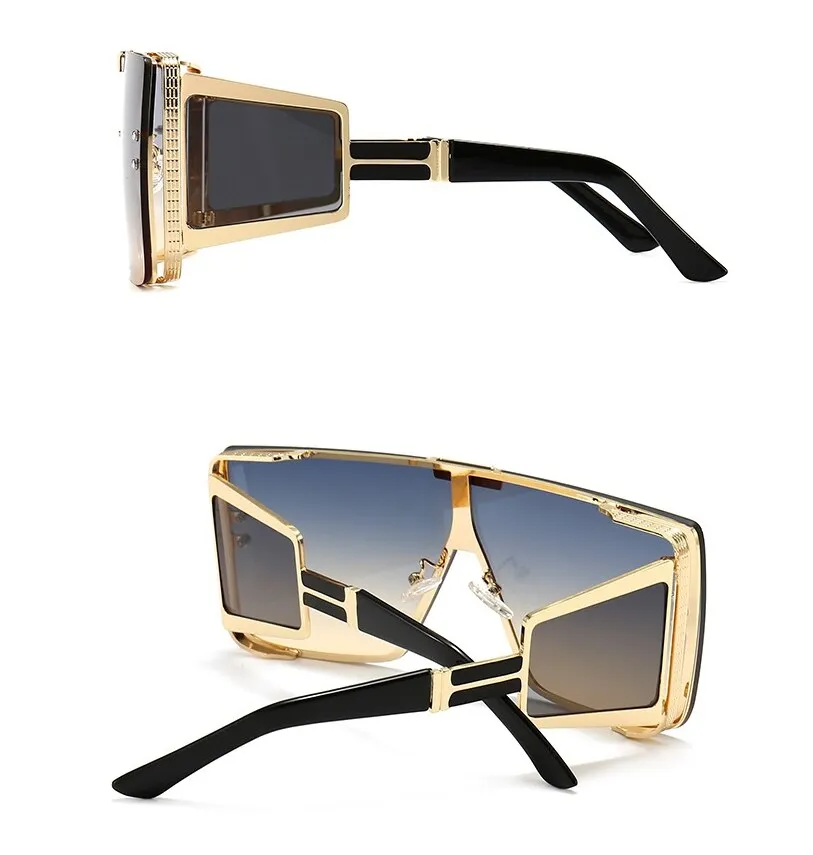 Vintage Retro Fashion Women's Alloy Frame UV400 Oversized Sunglasses