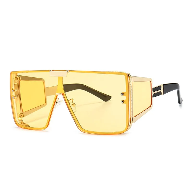 Vintage Retro Fashion Women's Alloy Frame UV400 Oversized Sunglasses