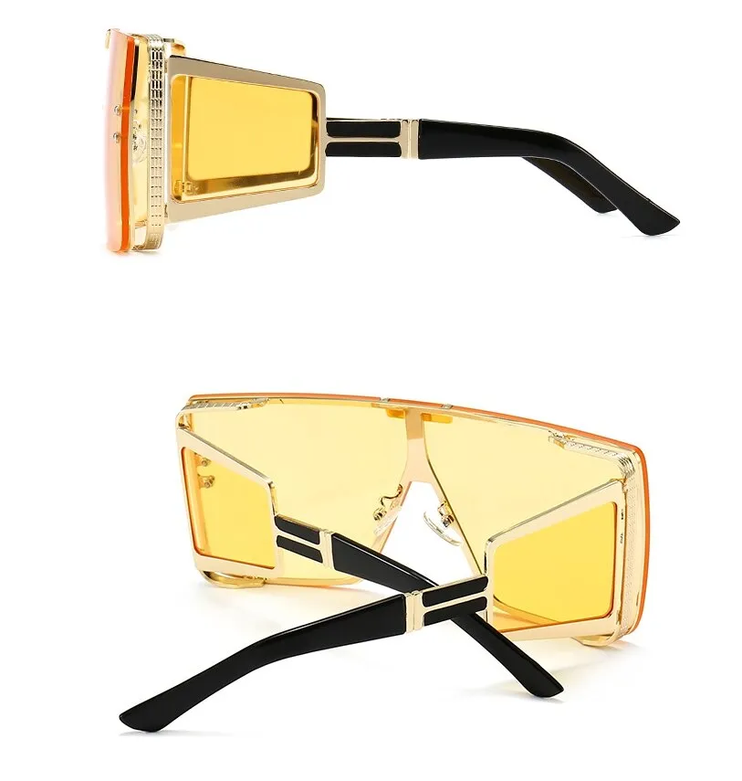 Vintage Retro Fashion Women's Alloy Frame UV400 Oversized Sunglasses