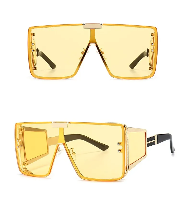 Vintage Retro Fashion Women's Alloy Frame UV400 Oversized Sunglasses