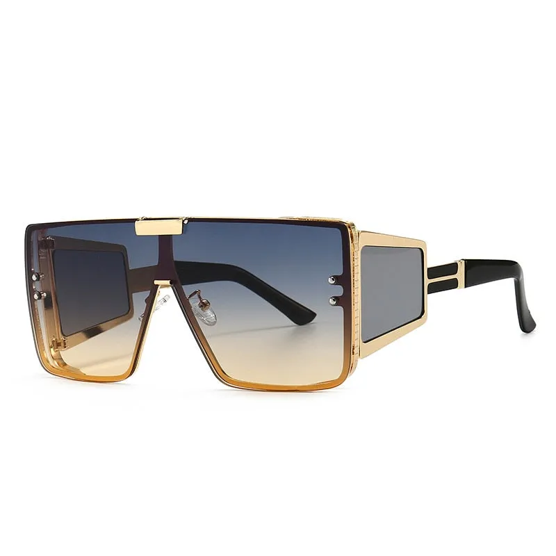 Vintage Retro Fashion Women's Alloy Frame UV400 Oversized Sunglasses
