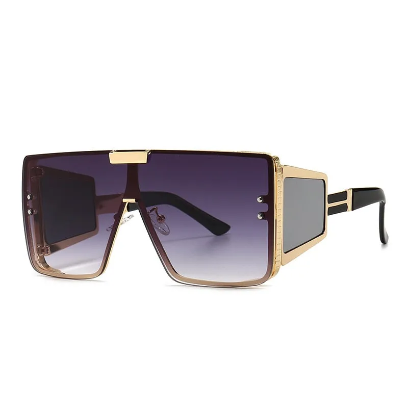 Vintage Retro Fashion Women's Alloy Frame UV400 Oversized Sunglasses
