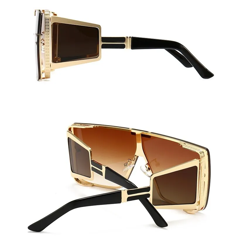 Vintage Retro Fashion Women's Alloy Frame UV400 Oversized Sunglasses