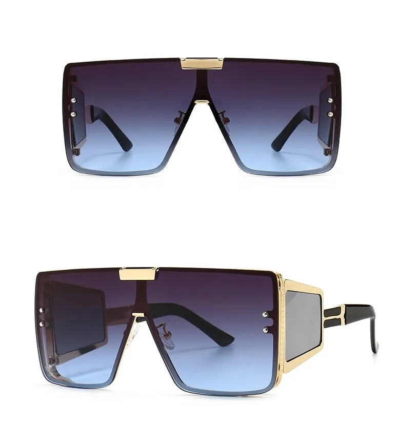 Vintage Retro Fashion Women's Alloy Frame UV400 Oversized Sunglasses