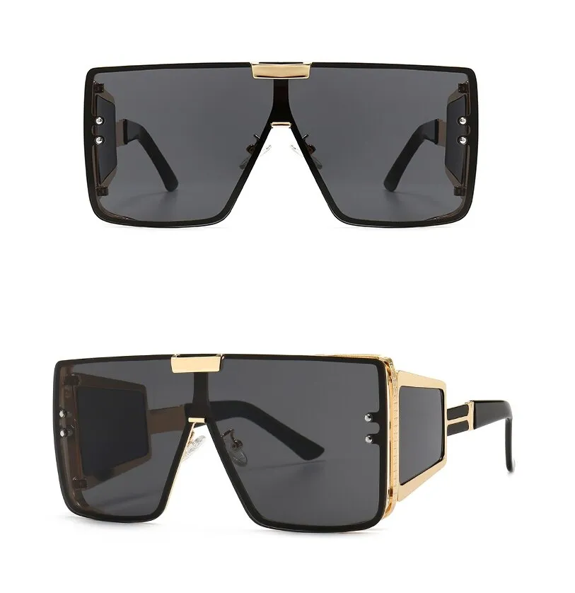 Vintage Retro Fashion Women's Alloy Frame UV400 Oversized Sunglasses