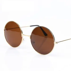 Vintage Round Frame Designer Mirror Lens Sunglasses for Women