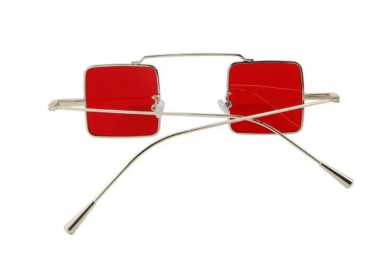 Vintage Women Steampunk Square Anti-Reflective Sunglasses