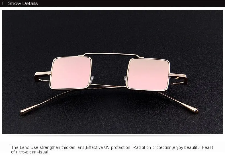 Vintage Women Steampunk Square Anti-Reflective Sunglasses