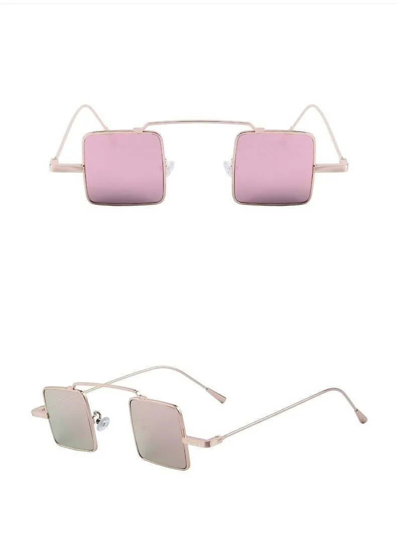 Vintage Women Steampunk Square Anti-Reflective Sunglasses