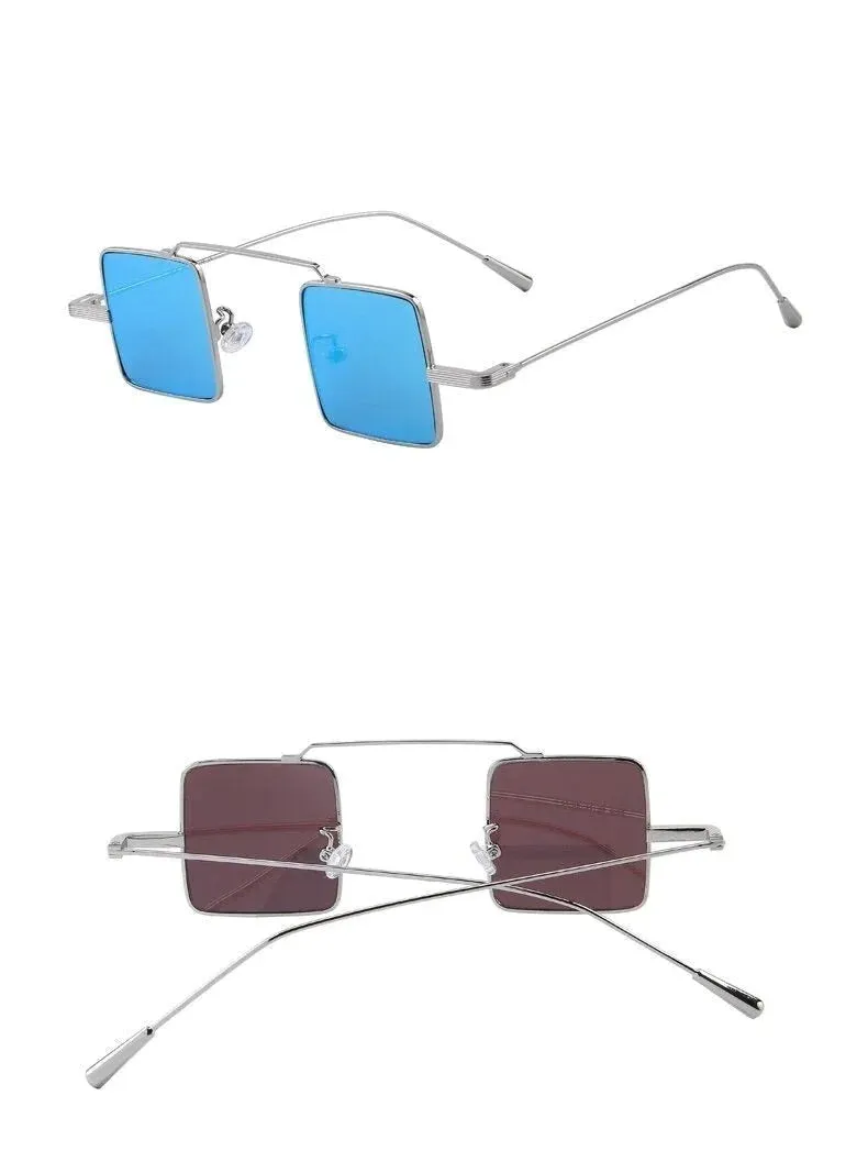 Vintage Women Steampunk Square Anti-Reflective Sunglasses