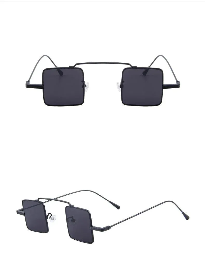 Vintage Women Steampunk Square Anti-Reflective Sunglasses