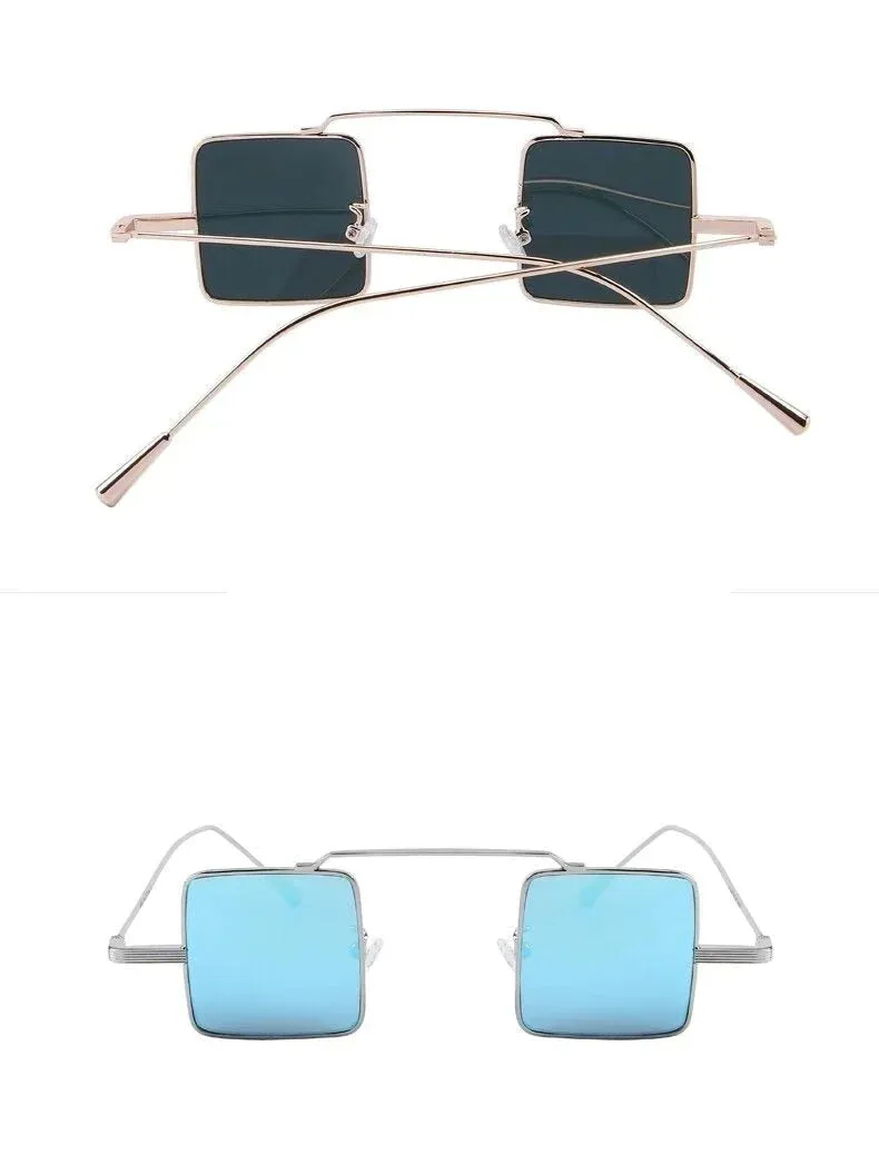 Vintage Women Steampunk Square Anti-Reflective Sunglasses