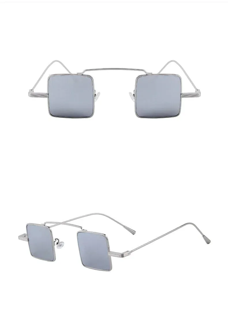 Vintage Women Steampunk Square Anti-Reflective Sunglasses