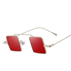 Vintage Women Steampunk Square Anti-Reflective Sunglasses