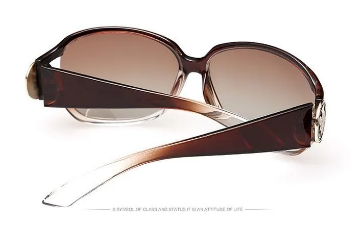 Women's Designer Butterfly Style UV400 Polaroid Lens Gradient Sunglasses