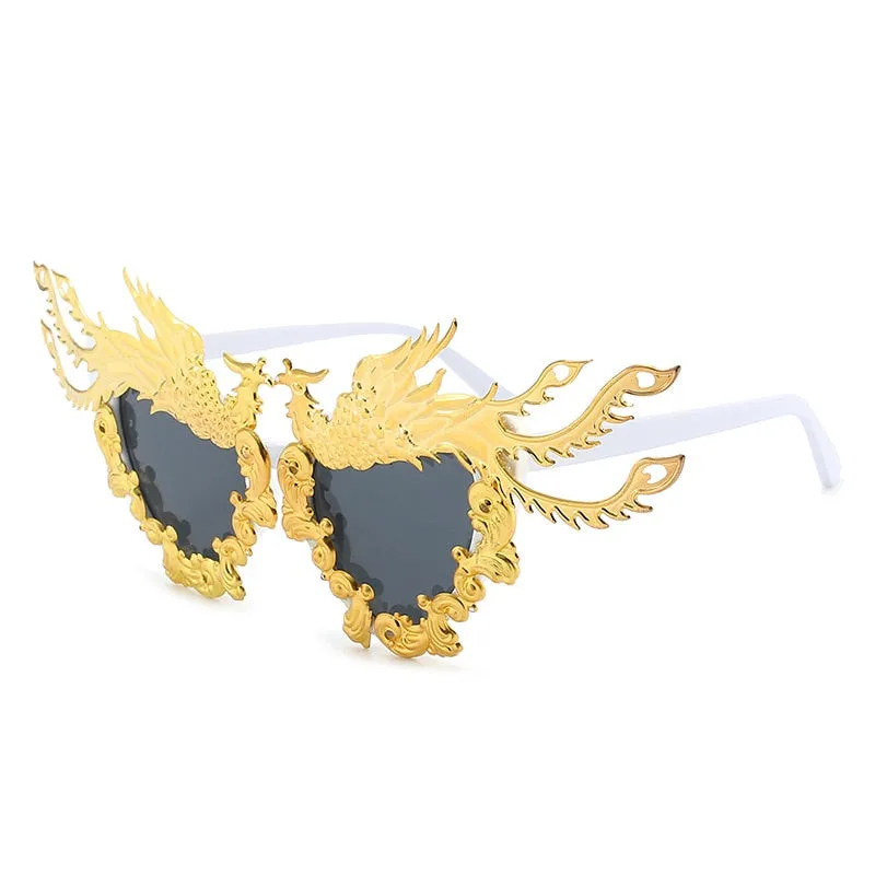 Women's Fashion Luxury Phoenix Colorful Goggle Eyewear Sun Glasses