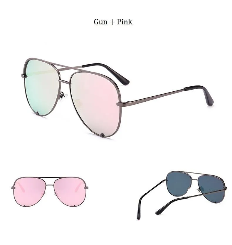Women's Oversized Pilot Designer Fashion Luxury Shades Sunglasses