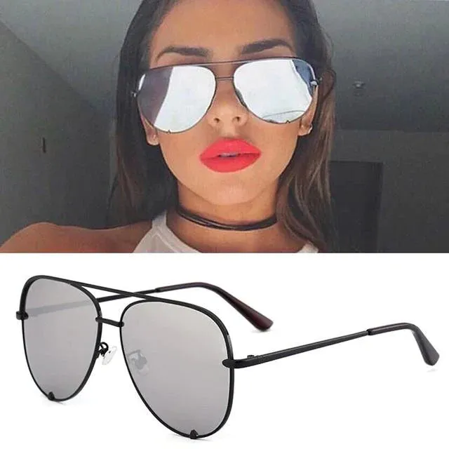 Women's Oversized Pilot Designer Fashion Luxury Shades Sunglasses