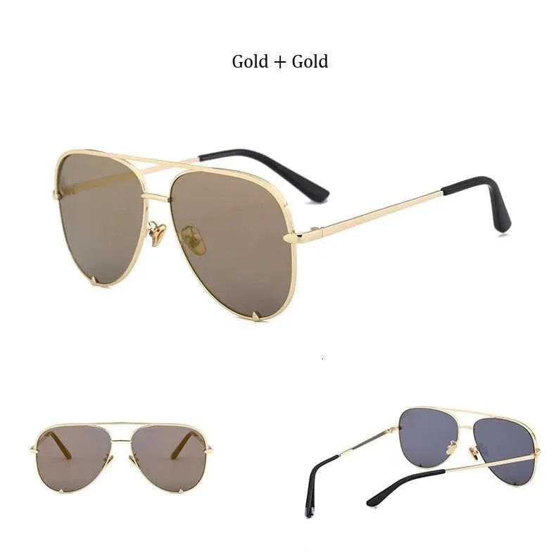 Women's Oversized Pilot Designer Fashion Luxury Shades Sunglasses